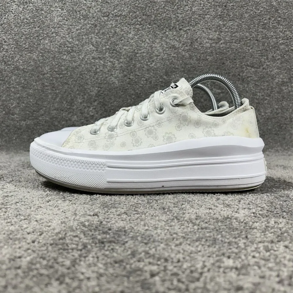 Converse CTAS Move OX A00841C Women's Size 9 Tonal Floral Platform Shoes Used - Picture 6 of 13